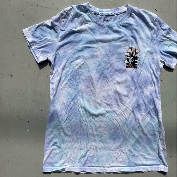 Women's Obey T-Shirt Multicolor Spell-Out S Streetwear Y2K Andre Giant Peace - Picture 5 of 12